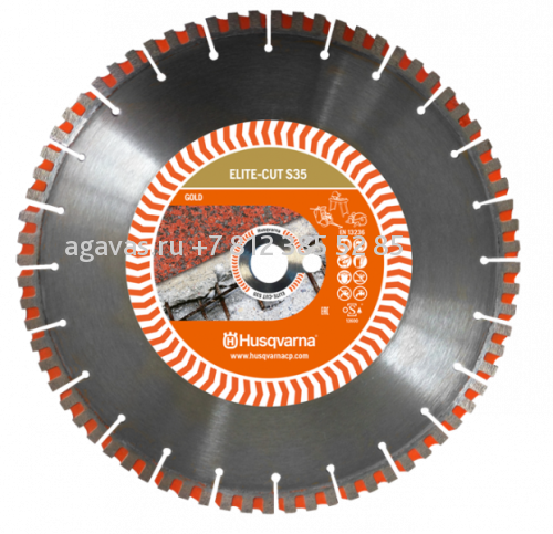 Алмазный диск ELITE-CUT S35 (S1435) 400-25,4 HUSQVARNA 5798115-30 (гранит, мрамор, бетон, ж/бетон)